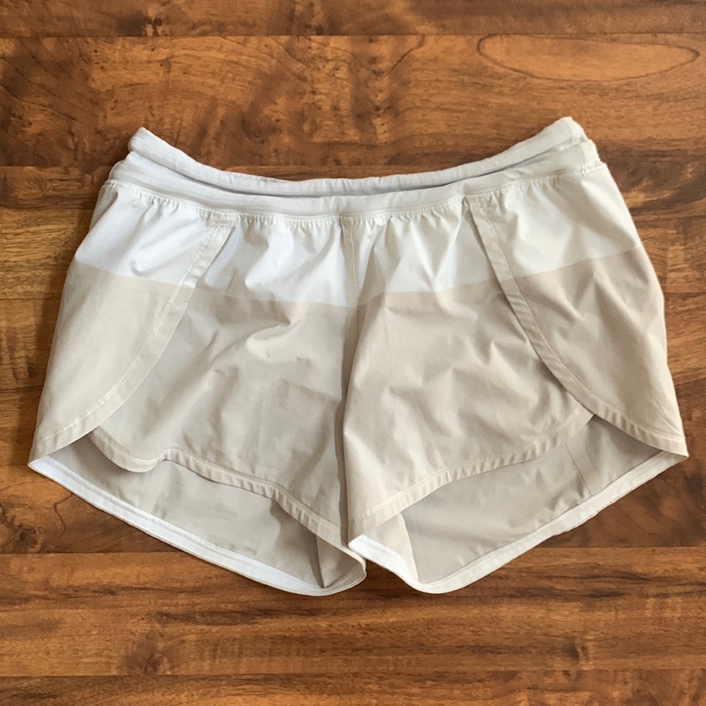 White Lululemon shorts